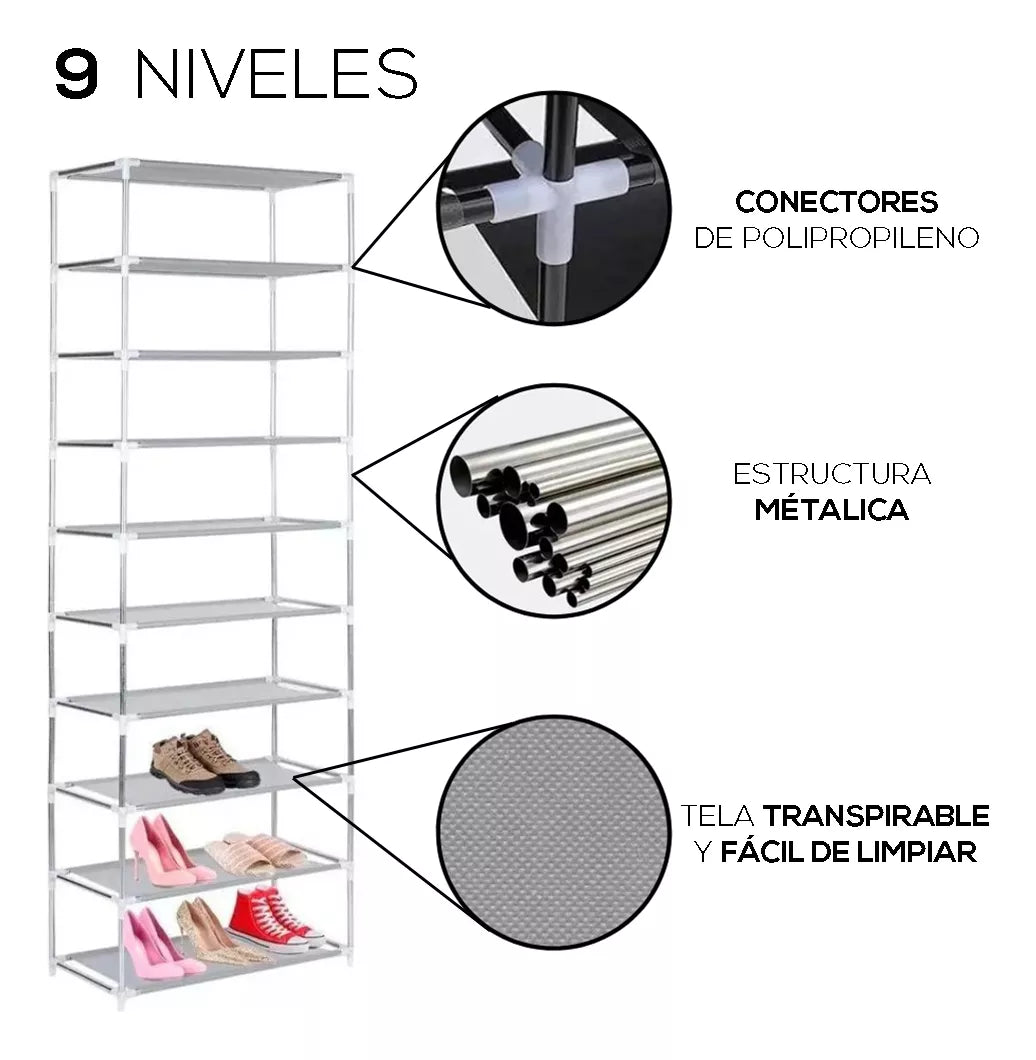 Zapatero armable 9 Niveles 🥿👟🏠