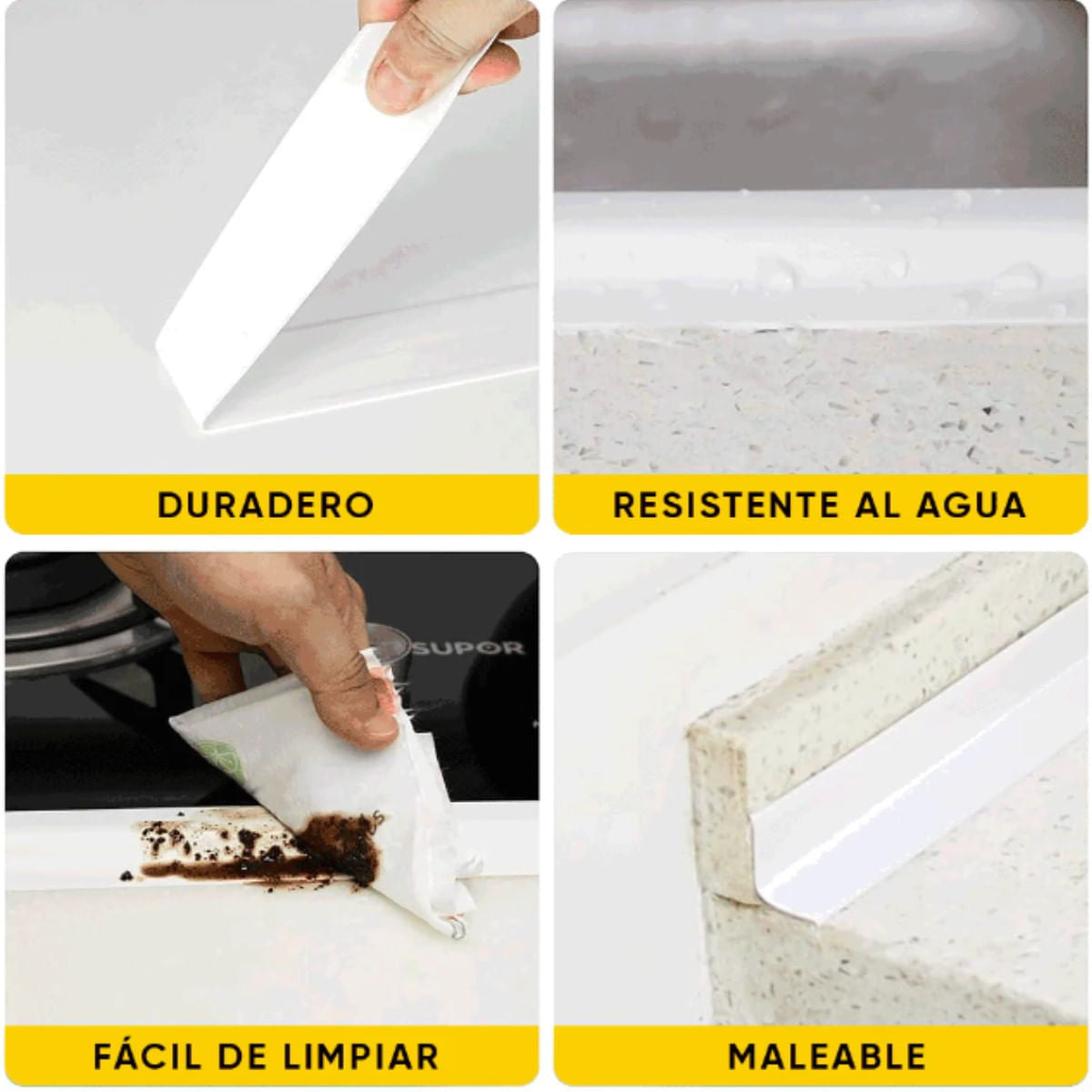 CINTA SELLADORA IMPERMEABLE Y ANTIMOHO 5 METROS 🚿🛠️