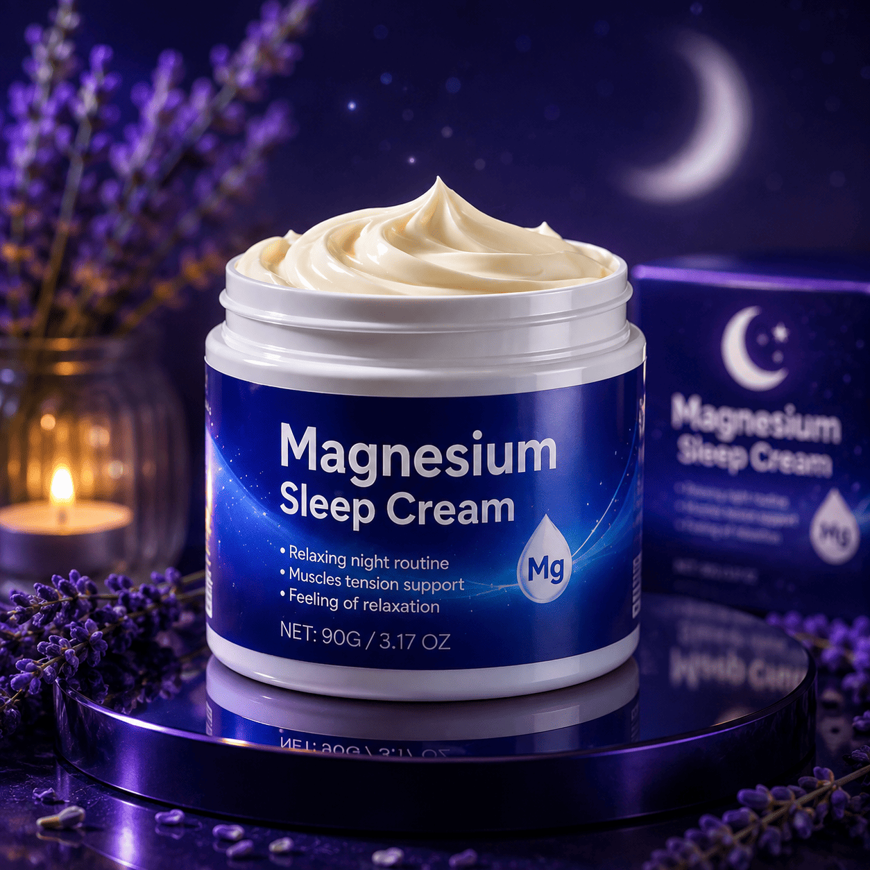 Crema de Magnesio para Relajación Muscular y Descanso Nocturno 90G