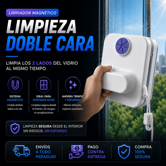 Limpiador Magnético de Vidrios Doble Cara Premium
