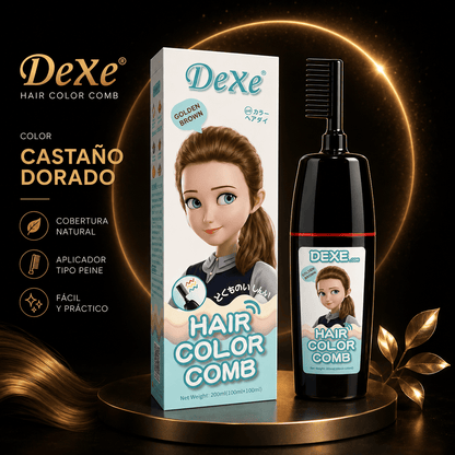 DeXe Color Comb (Negro natural, marron cafe, castaño dorado y cafe claro)